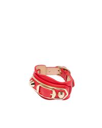 Balenciaga | Red Classic Metallic Edge Bracelet | Lyst