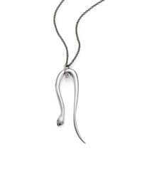 Iam By Ileana Makri | Metallic Grey Diamond & Sterling Silver King Snake Pendant | Lyst