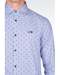 Armani Jeans | Blue Long Sleeve Shirt for Men | Lyst