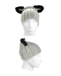Eugenia Kim | Black Felix Fur-trim Cat-ear Skull Cap | Lyst