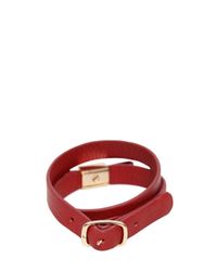 See By Chloé | Red Bow Wrap Around Leather Bracelet | Lyst