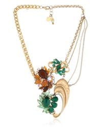 Maria Zureta | Metallic Green & Amber Necklace | Lyst