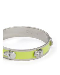 Alexander McQueen | Green Skull Enamel Bangle | Lyst