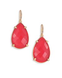 ABS By Allen Schwartz | Red Sunset Blvd Teardrop Earrings | Lyst