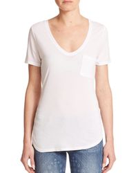PAIGE | White Lynnea Pocket Tee | Lyst