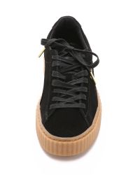puma creepers black gum