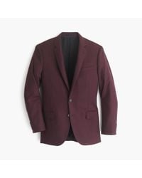 J.Crew | Purple Ludlow Suit Jacket In Heathered Italian Wool Flannel for Men | Lyst