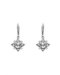 Oscar de la Renta | Metallic Swarovski Crystal Petite Drop Earring | Lyst