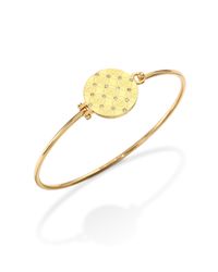 Michael Kors | Metallic Heritage Monogram Logo Disc Bangle Bracelet | Lyst