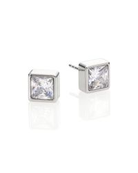 Michael Kors | Metallic Park Avenue Glam Princess Jeweled Stud Earrings/silvertone | Lyst