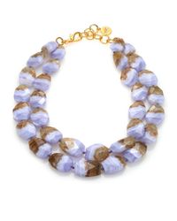 Nest | Purple Blue Lace Agate Double-strand Necklace | Lyst