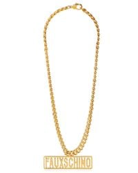 Moschino | Metallic Fauxschino Chain Necklace | Lyst