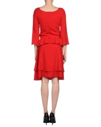 Prada Red Knee-Length Dress