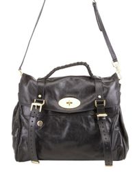 Mulberry | Black Oversized Alexa Leather Bag | Lyst