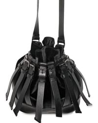 Versus | Black Strappy Velvet Shoulder Bag | Lyst