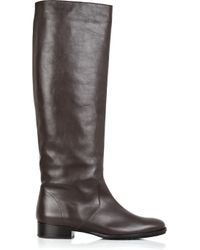 kors knee boots flat michael leather brown