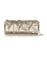 Christian Louboutin | Gold Pillow Metallicleather Clutch | Lyst