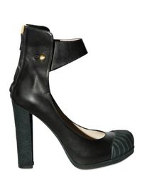 Fendi | Black Deco Satin Bow Platform Pumps | Lyst