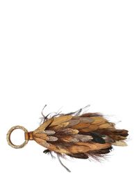 Raven Kauffman Couture | Metallic Lambskin Emu Feath Clutch | Lyst