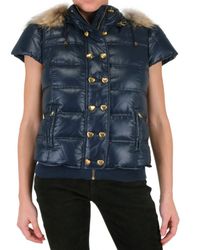 Beayukmui | Blue Short Sleeves Down Jacket | Lyst