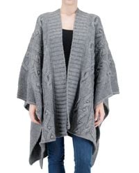Closed | Gray Knitted Cape Sweater | Lyst