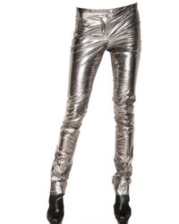 CoSTUME NATIONAL | Metallic Lamé Trousers | Lyst