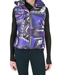 Emilio Pucci | Purple Printed Nylon Vest Down Jacket | Lyst