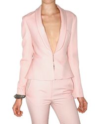 Francesco Scognamiglio | Pink Stretch Wool Gabardine Jacket | Lyst