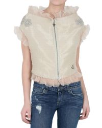 Moncler Gamme Rouge | Natural Ruffled Crystal Jacket | Lyst