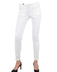 Notify | White Extra Skinny Satin Cotton Jeans | Lyst