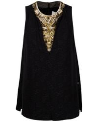 3.1 Phillip Lim | Black Baroque Beaded Sleeveless Top | Lyst