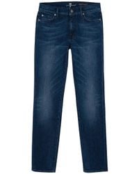 7 For All Mankind | Blue High Waisted Roxanne Jeans | Lyst