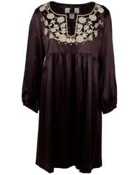 Collette Dinnigan | Purple Embroidered Tunic Dress | Lyst
