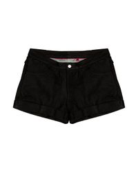 Doma Leather | Black Leather Fringe Shorts | Lyst