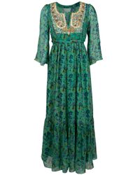 Leaves Of Grass | Multicolor Floral Printed Maxi Dress | Lyst