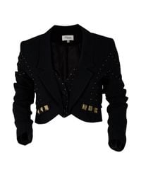 Temperley London | Black Avery Cropped Crepe Jacket | Lyst