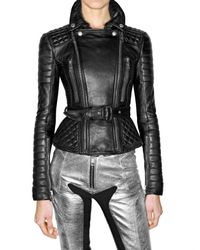 Burberry Prorsum | Black Quilted and Fitted Leather Jacket | Lyst