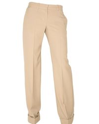 Chloé | Natural Stretch Wool Cloth Trousers | Lyst