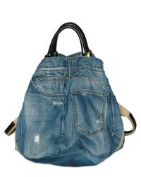 Dolce & Gabbana | Blue Denim and Nappa Top Handle | Lyst