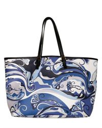 Emilio Pucci | Blue Printed Pvc Shopper Tote | Lyst