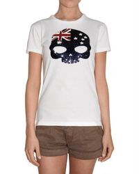 Hydrogen | White Sequin Australian Flag Jersey T-shirt | Lyst