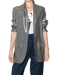 Richard Nicoll | Metallic Unstructured Lamè Jacket | Lyst