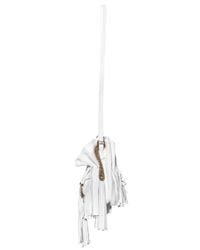 Sara Battaglia | White Calfskin Tassel Shoulder Bag | Lyst