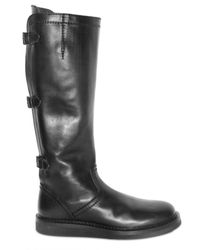 Ann Demeulemeester | Black Belted Calfskin Boots for Men | Lyst