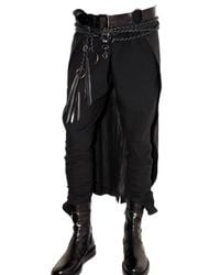 Ann Demeulemeester | Black Panels Leather Skirt for Men | Lyst