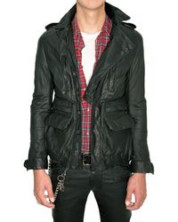 Balmain | Black Calfskin Parka Leather Jacket for Men | Lyst