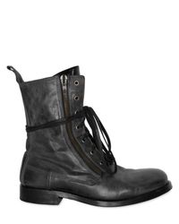 Balmain | Black Side Zip Leather Boots for Men | Lyst