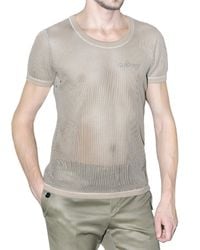 Burberry Prorsum | Natural Cotton Mesh T-shirt for Men | Lyst