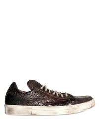 Dami | Brown Crocodile Sneakers for Men | Lyst