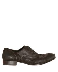 Dolce & Gabbana | Brown Aged & Washed Suede Slip On Lace-up Shoe for Men | Lyst